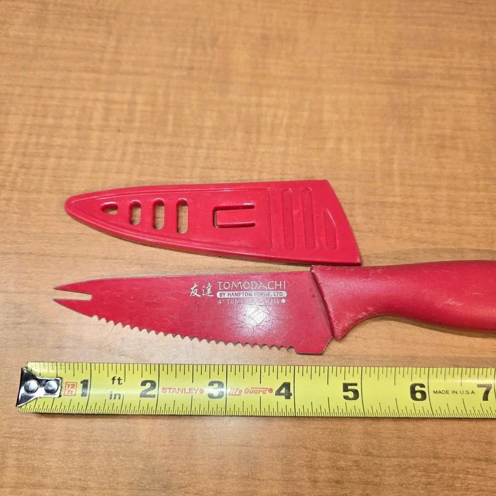 Colorful 5-piece set of Tomodachi Knives with Sheath Covers Hampton Forge‎ LTD